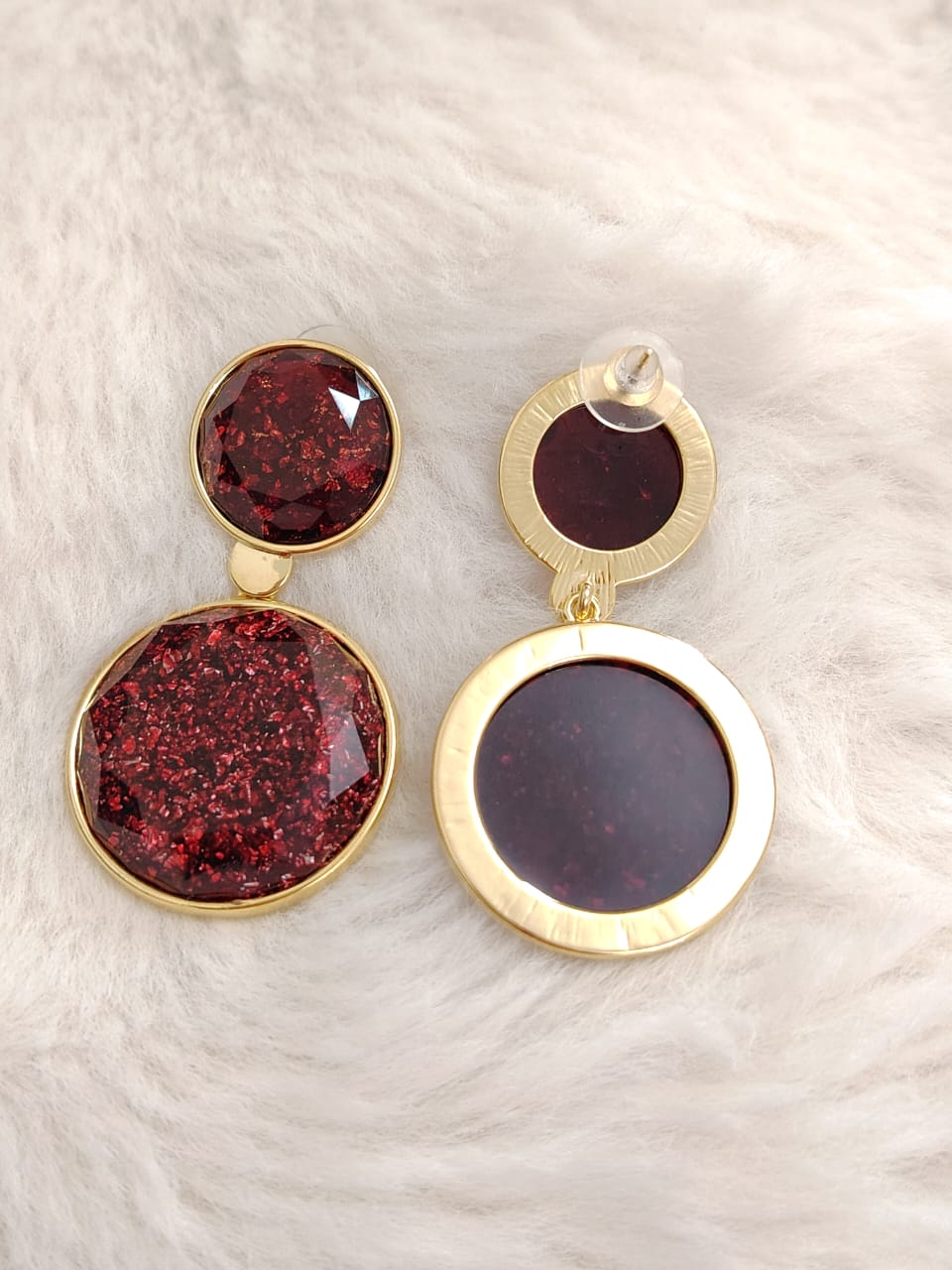 Trending Statement Earrings with Red Natural Stone – Stand Out in Style!