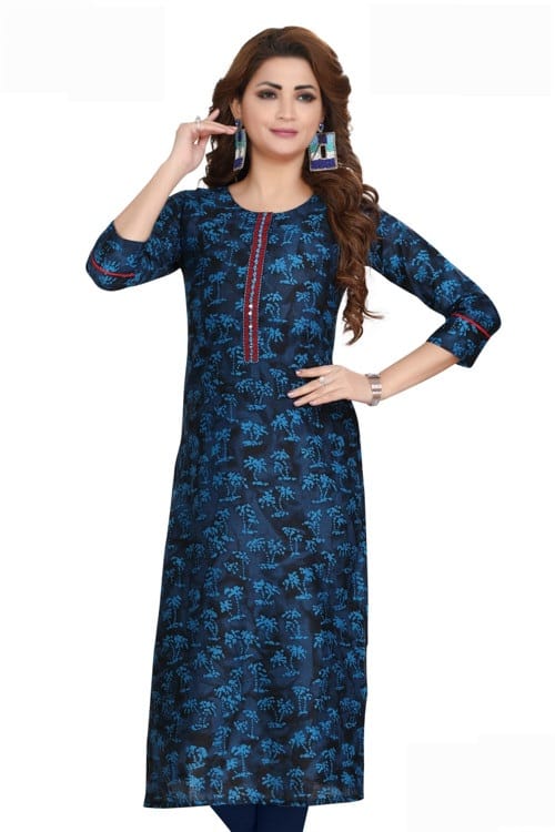 Straight kurti in batik print