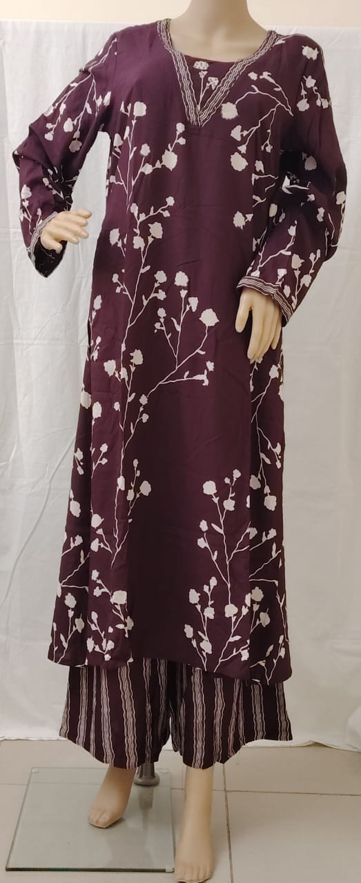 German Lawn Co-ord Set- 2pcs set.