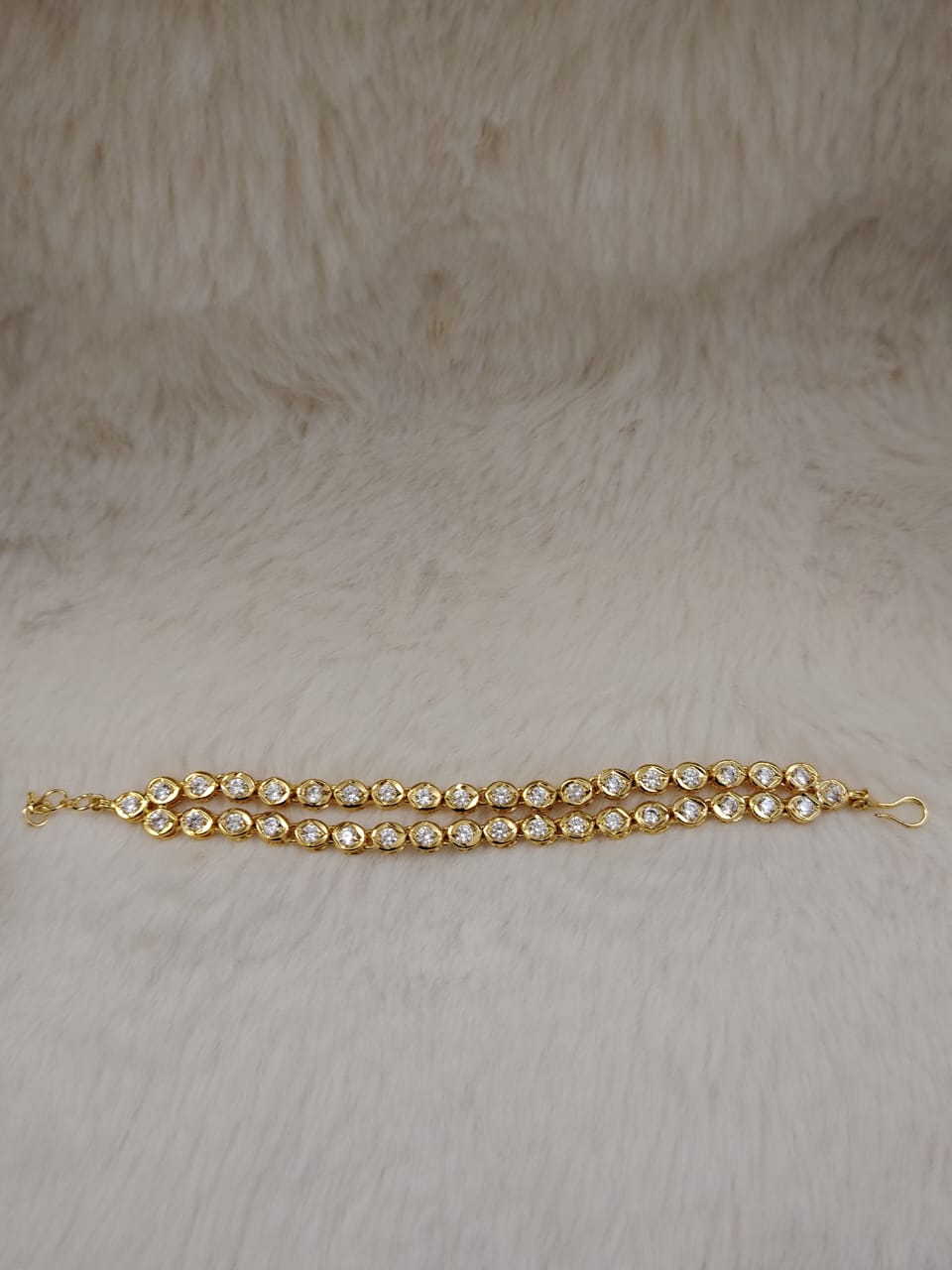 22k gold plated bracelet with american diamonds