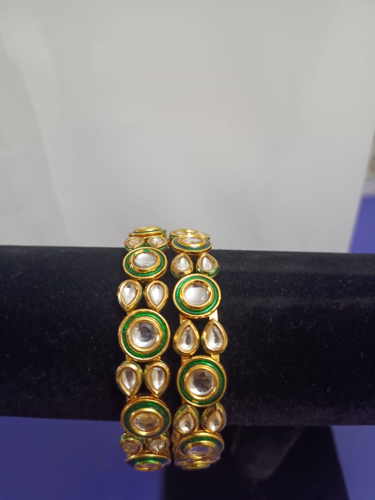 Kundan enamel bangles