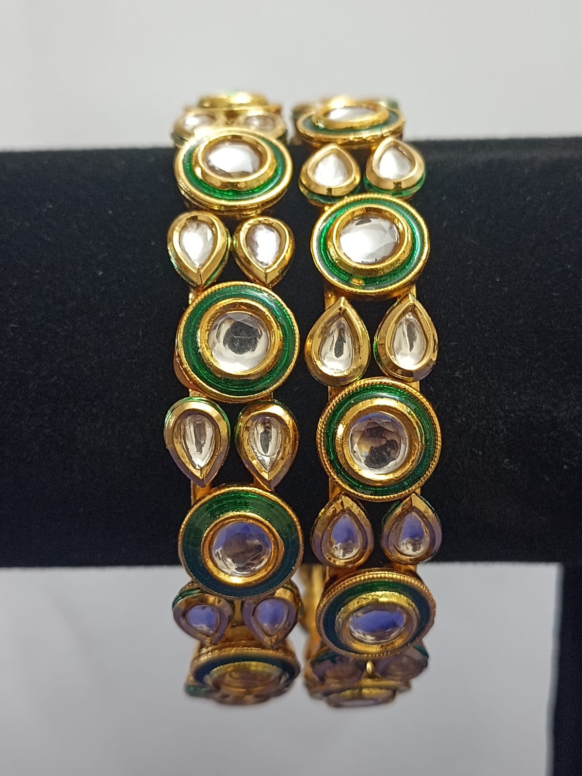 Kundan enamel meena bangles