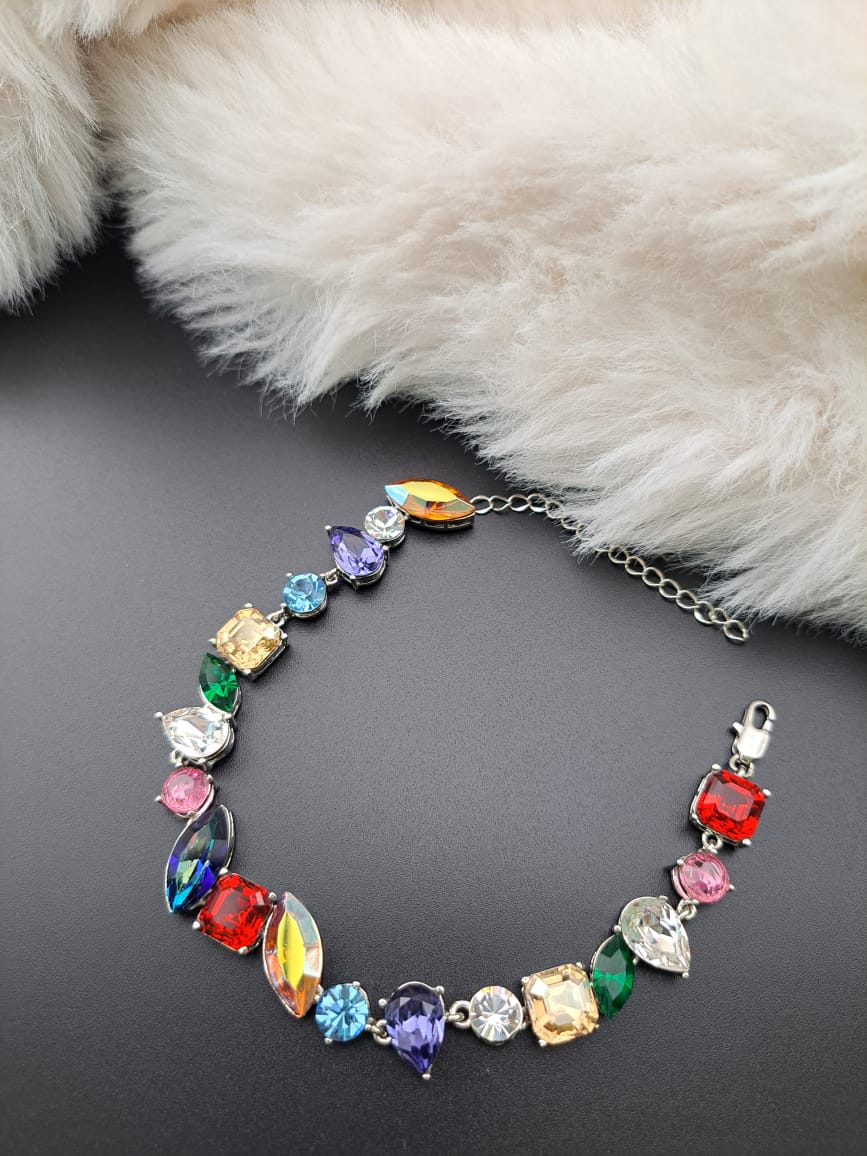 Swarovski crystal multi-color bracelet