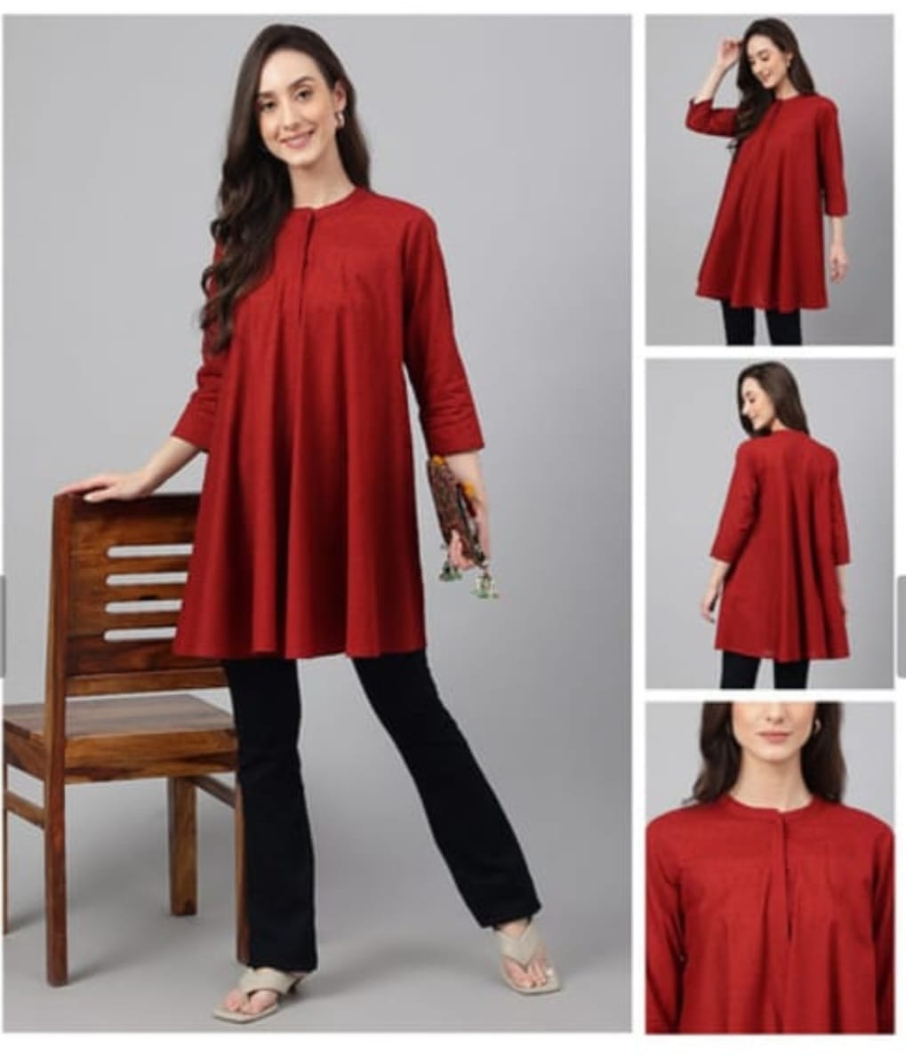 Pure dobby cotton tunic top