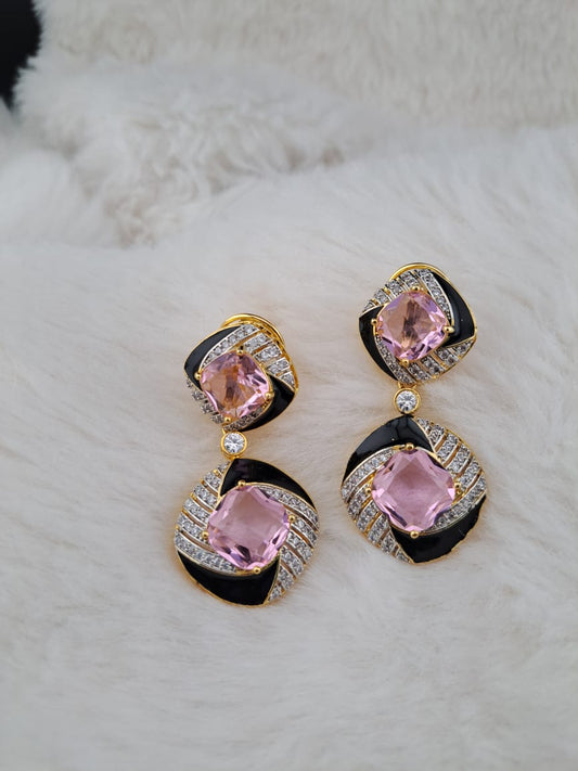 American diamonds earrings with cubic zirconia