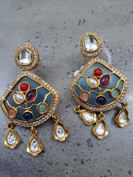 Amrapaali inspired earrings- Blue