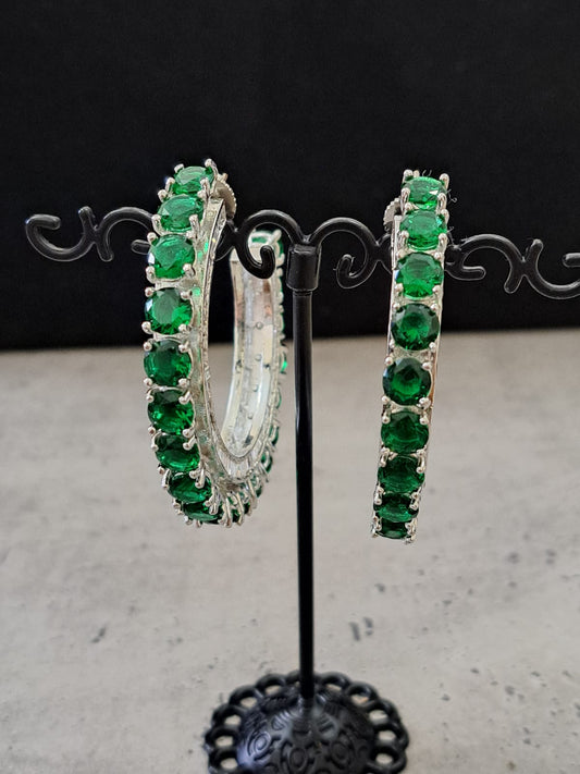 Swarovski crystal ring type earrings