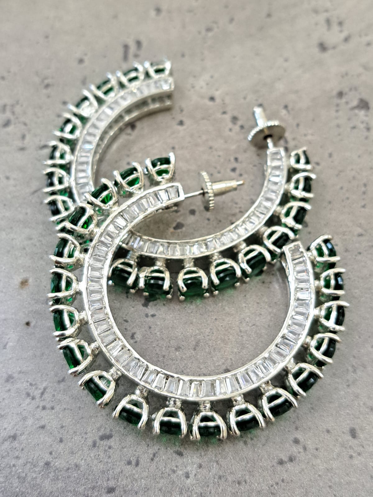 Swarovski crystal ring type earrings