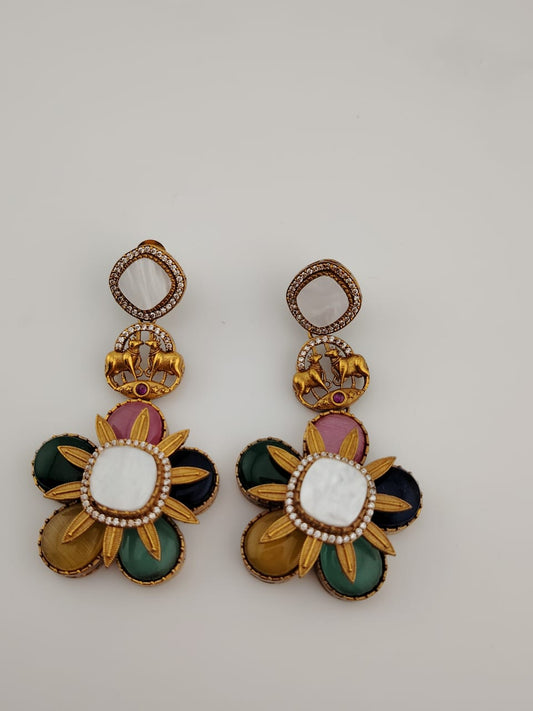 Sabyasachi inspired danglings with mother of pearls.