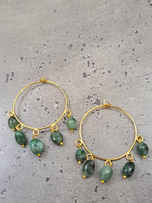 Real emerald earrings
