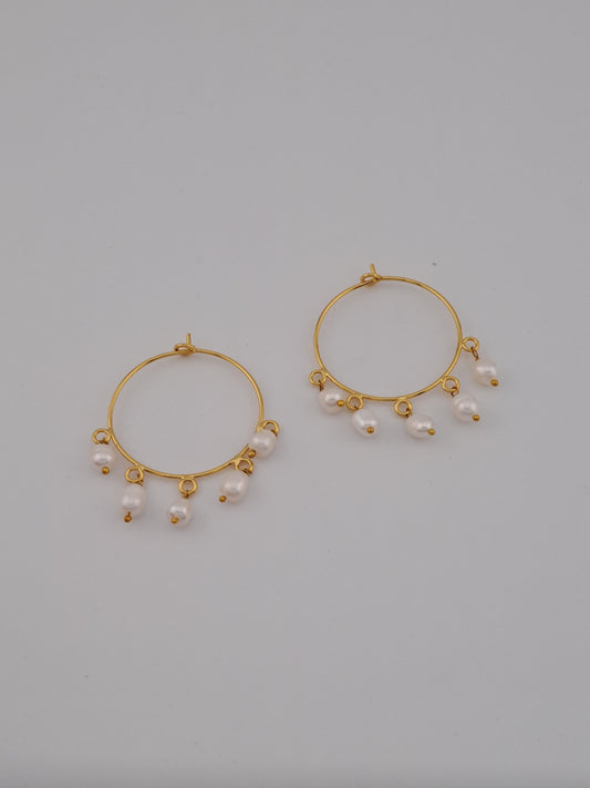 Real fresh sea pearl earrings