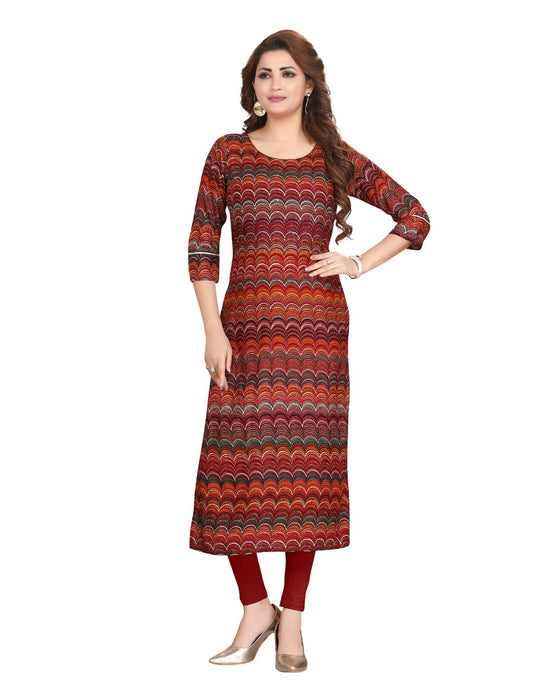 Rayon kurti with sequence work and foil prints