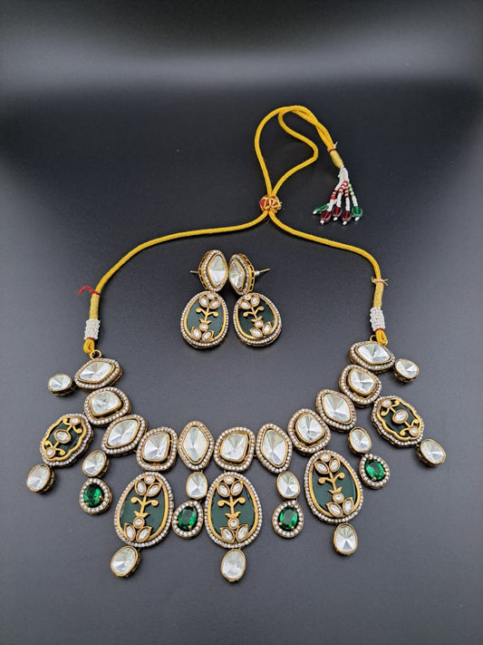 Amrapali inspired kundan necklace with earrings